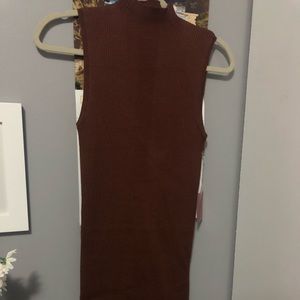 Mock neck bodycon sweater dress